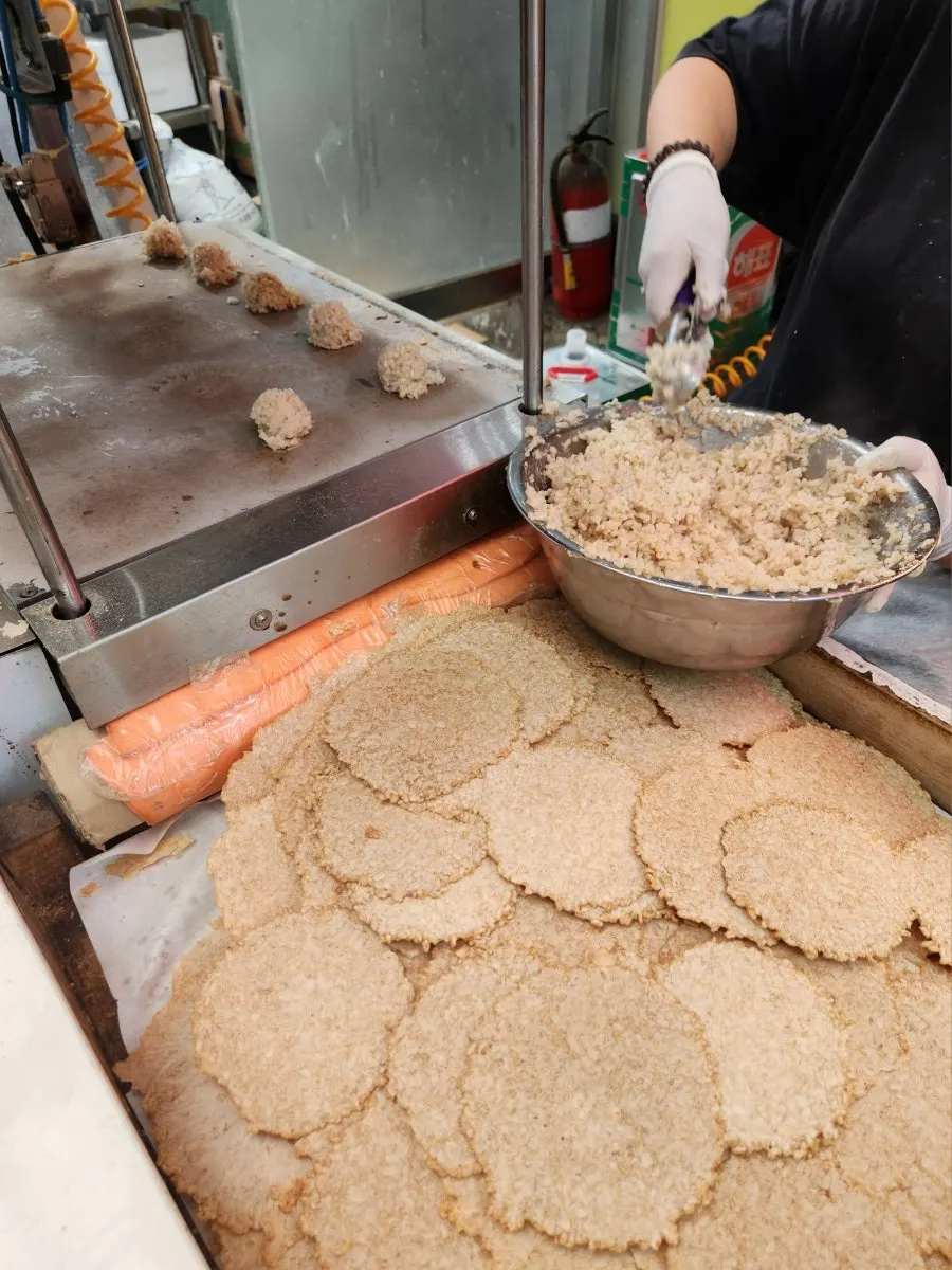 Handmade nurungji being prepared at the shop