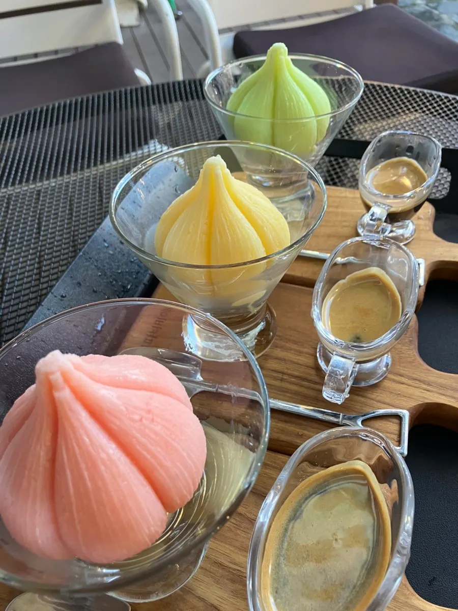 Table seating for three at the café