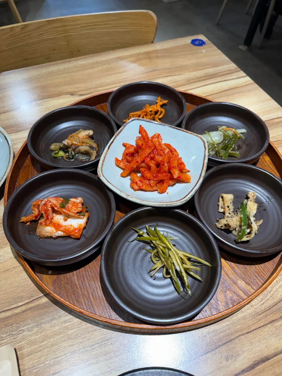 Kimchi, seasoned vegetables, and pickled side dishes