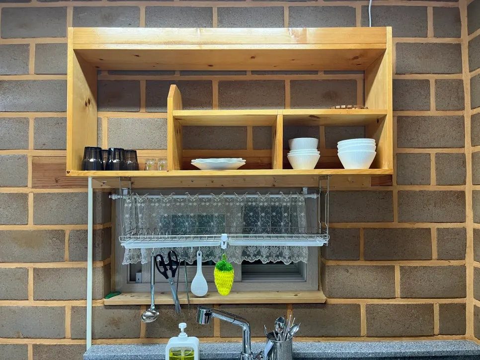 In-room kitchen space for cooking