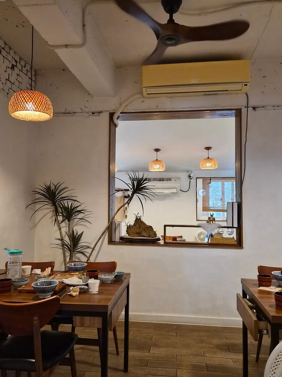 Neatly arranged interior of the restaurant