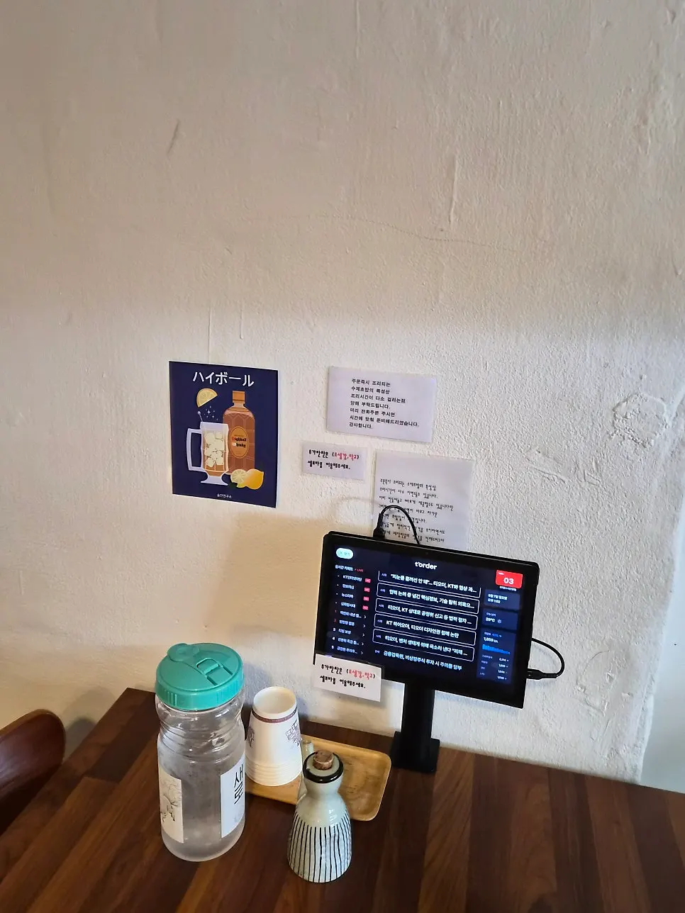 Catch Table ordering tablet on the table