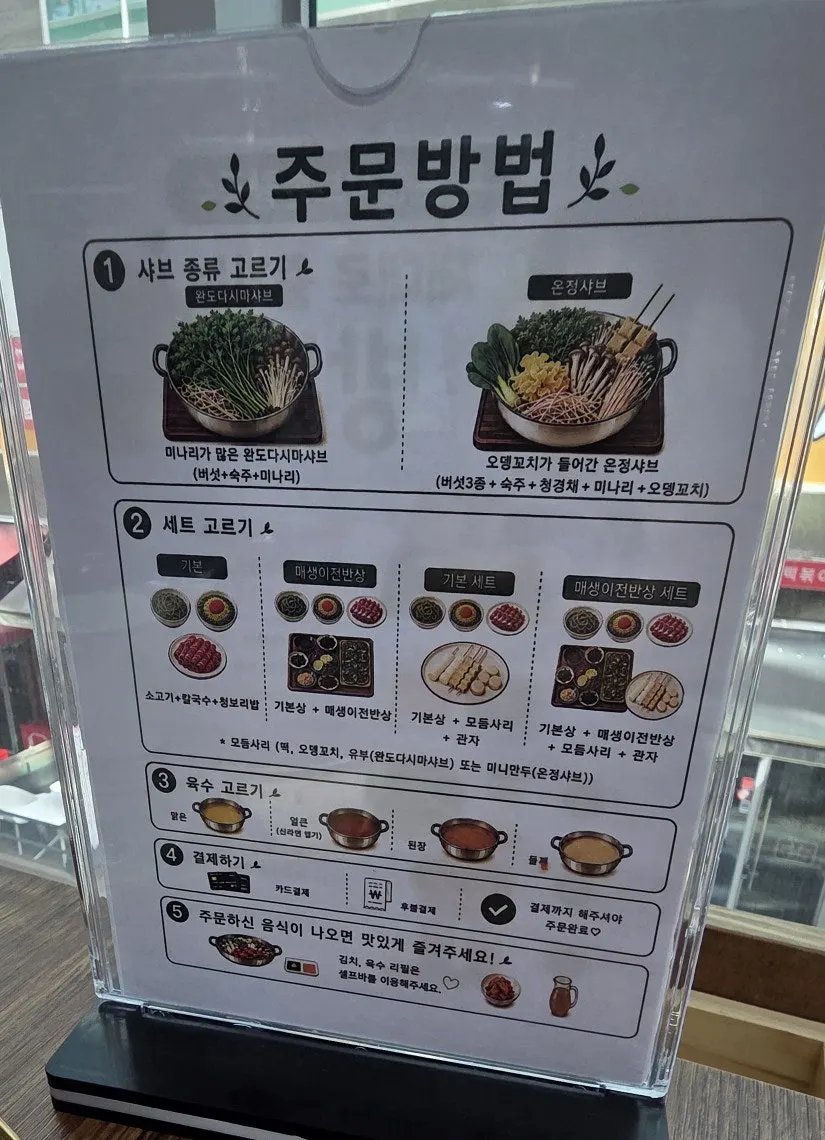 Smart order screen on the table
