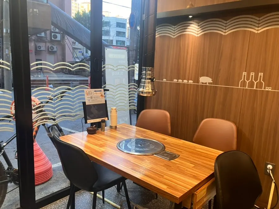 Parking space in front of the restaurant
