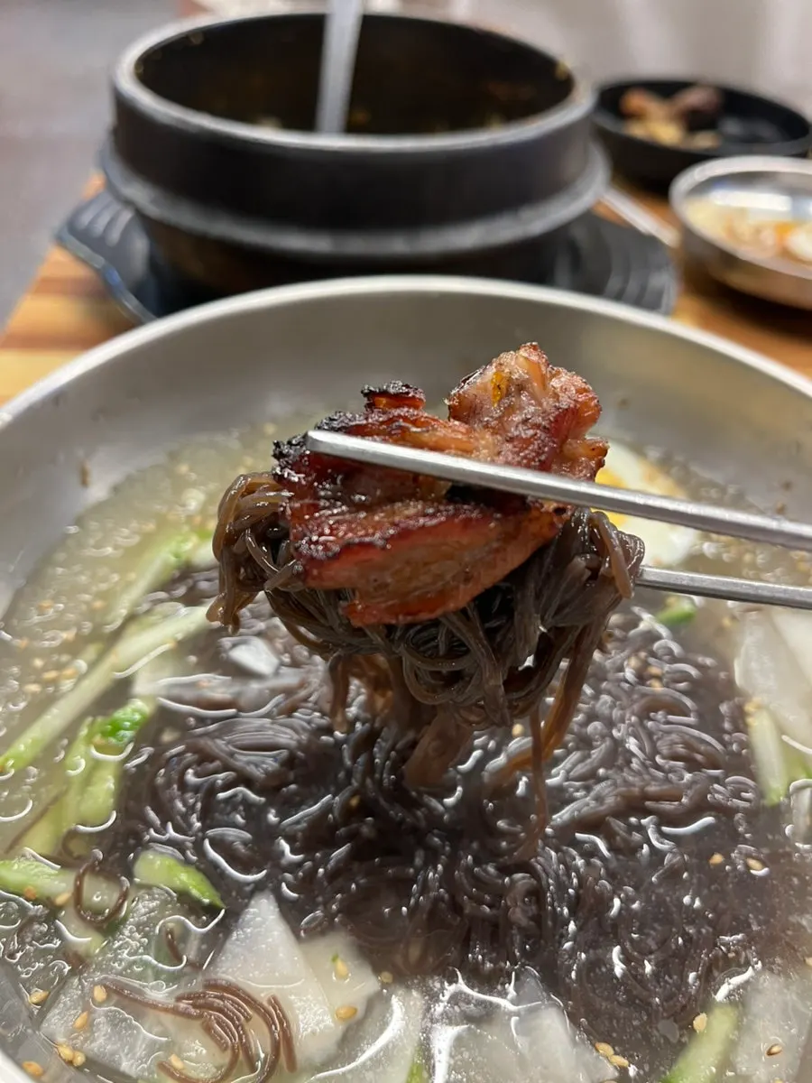 Cold noodles ordered for dessert
