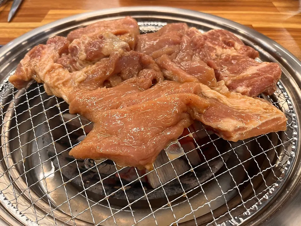 Marinated ribs browning nicely