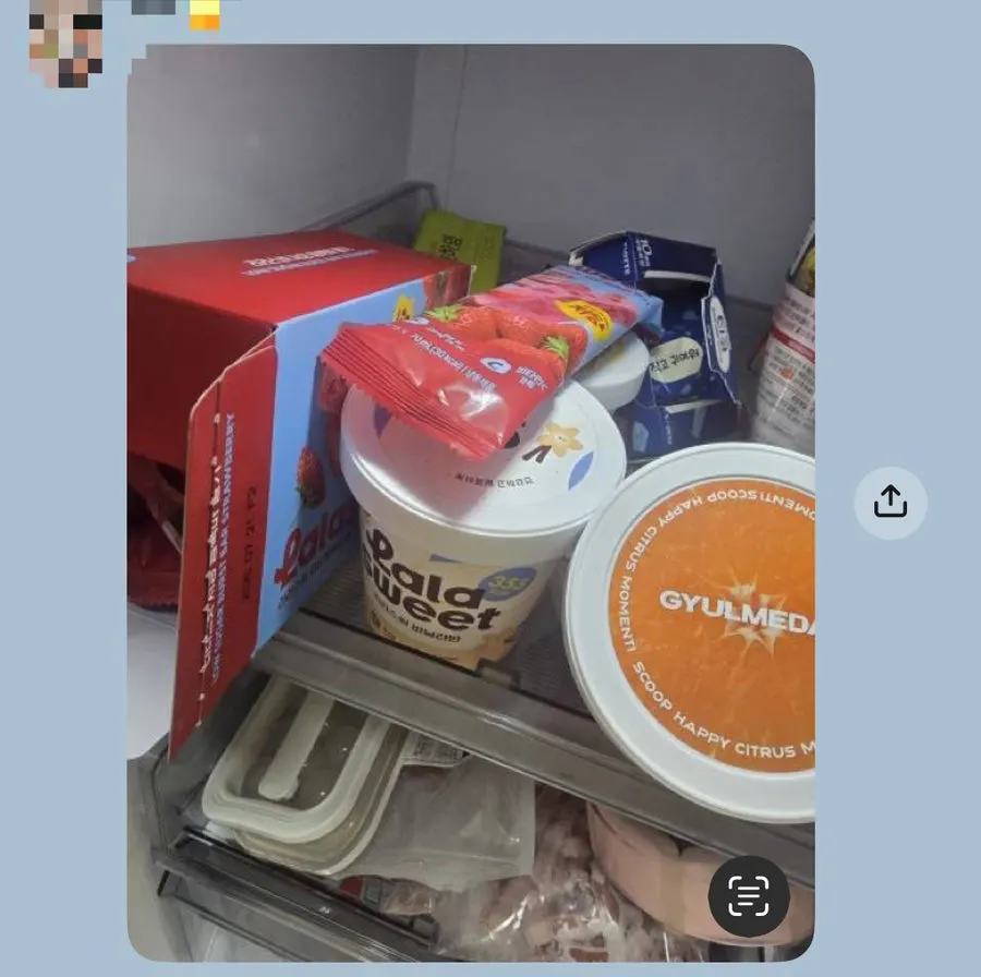 A freezer packed with Lala Sweet ice cream