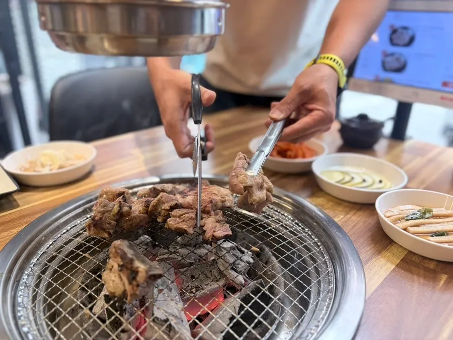 Marinated pork ribs grilled with the sauce soaked through