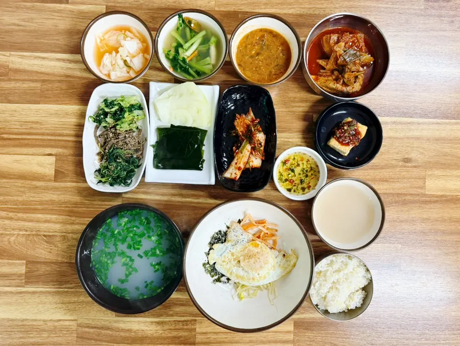 주문한 재첩진국 메뉴 안내