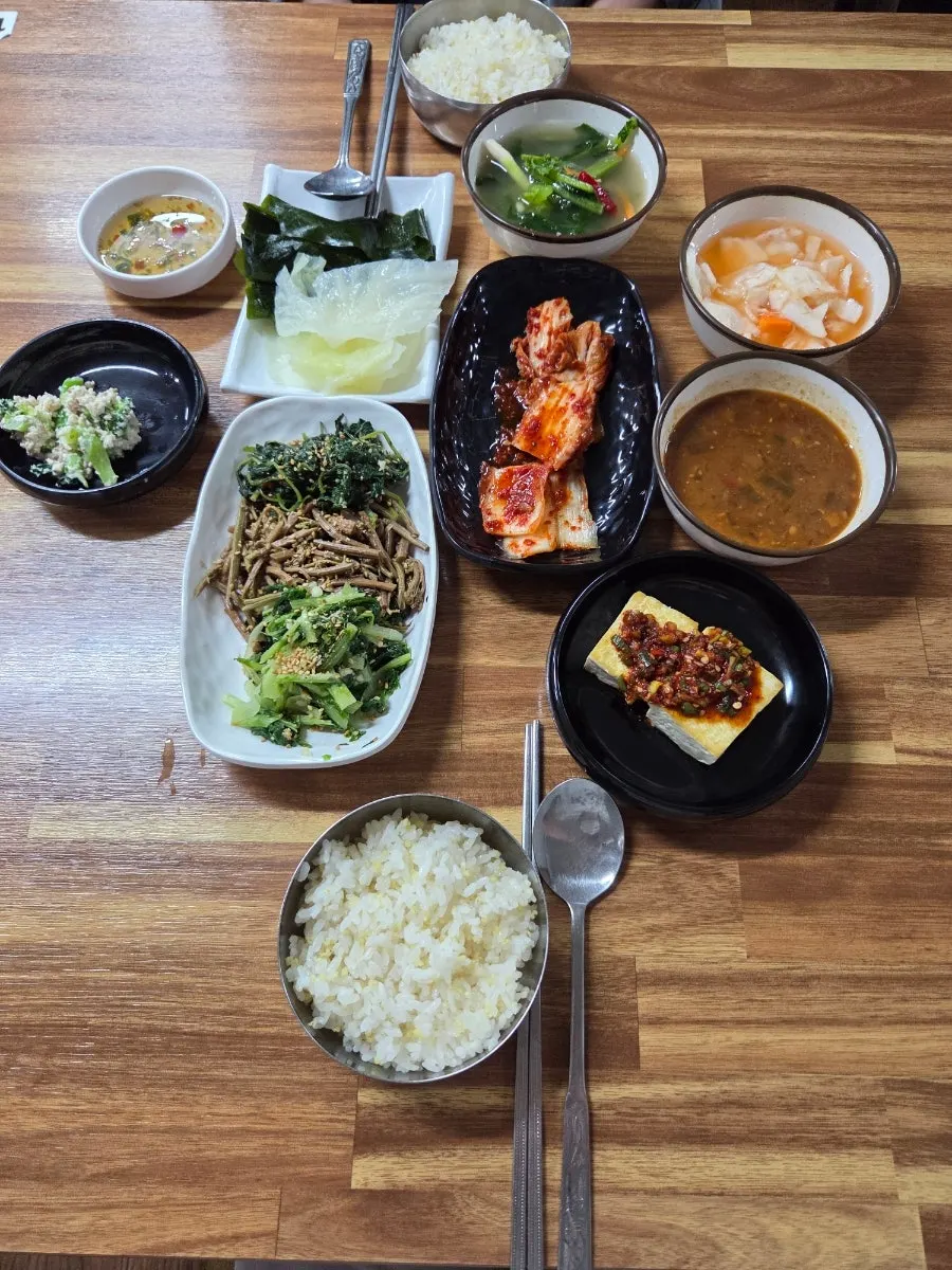 재첩정식 2인분을 주문한 테이블