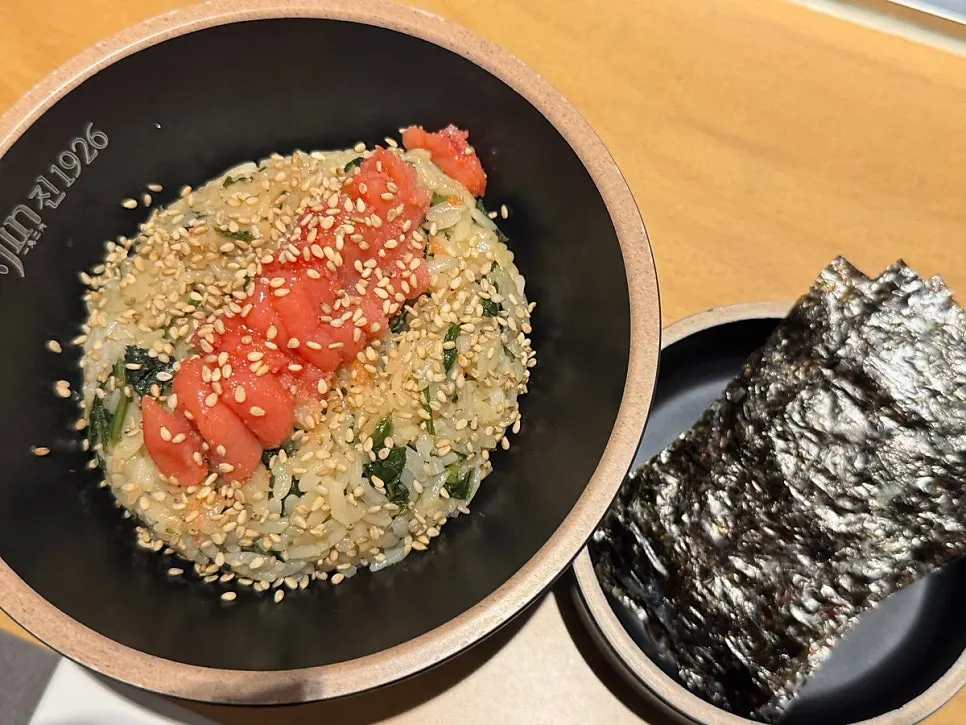 Pollack roe gondre rice served alongside the lamb