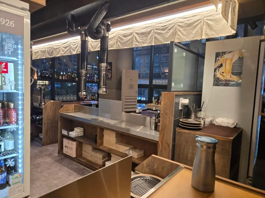 Bar table seating close to the kitchen