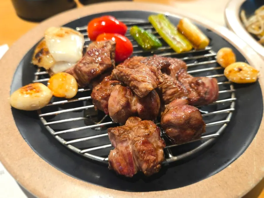 French rack grilled medium-rare