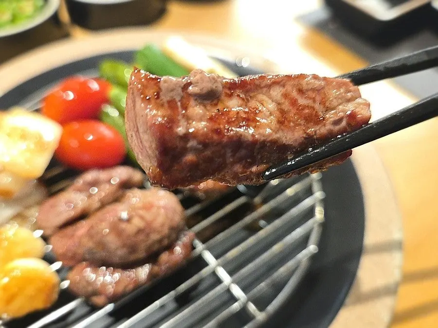 Soy sauce with cheongyang chili alongside the lamb