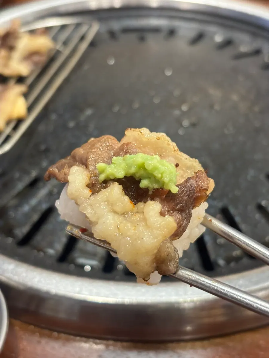 Savory chadolbagi wrapped with pajeori
