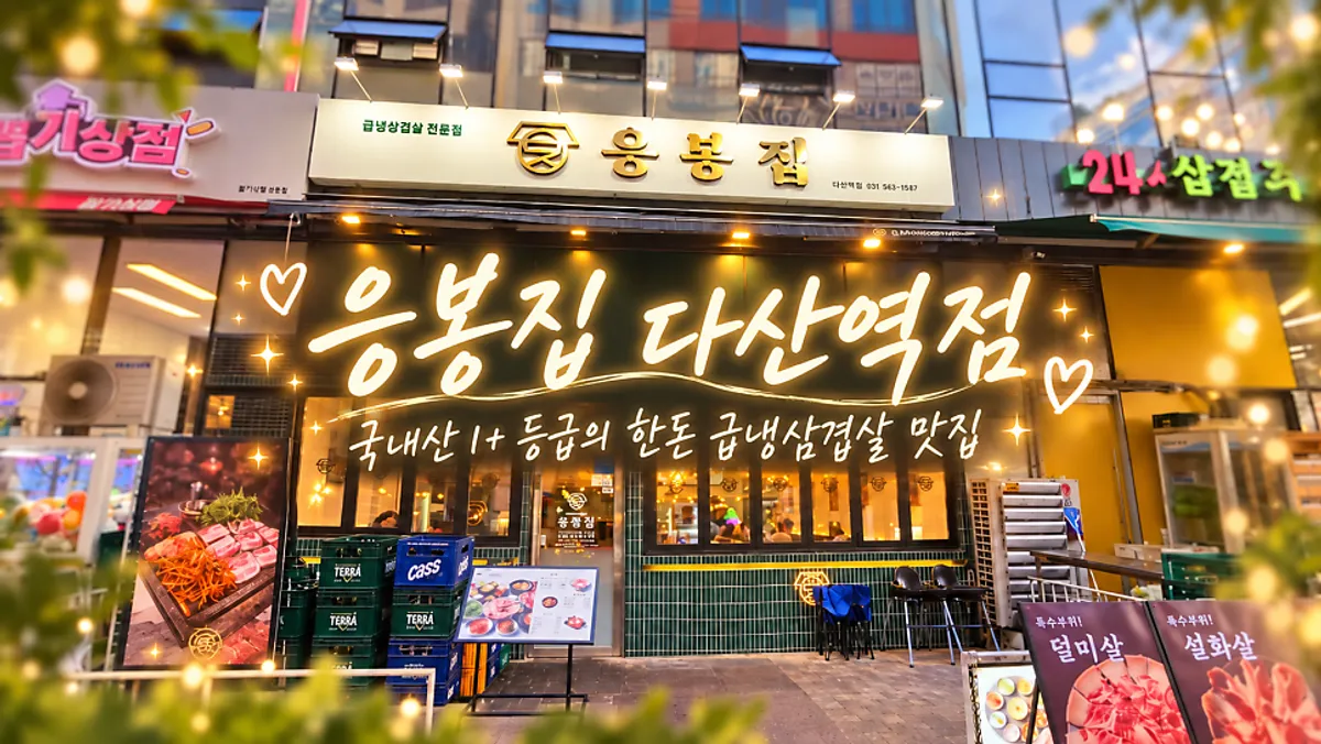 Exterior and sign of Eungbongjip Dasan Station Branch