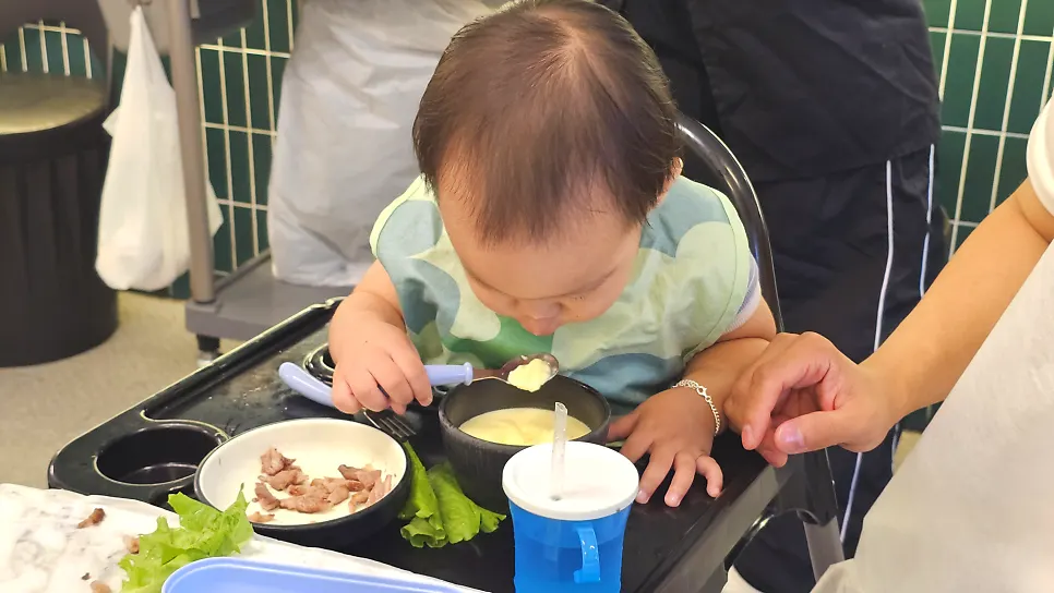 Soft steamed egg served alongside the meal