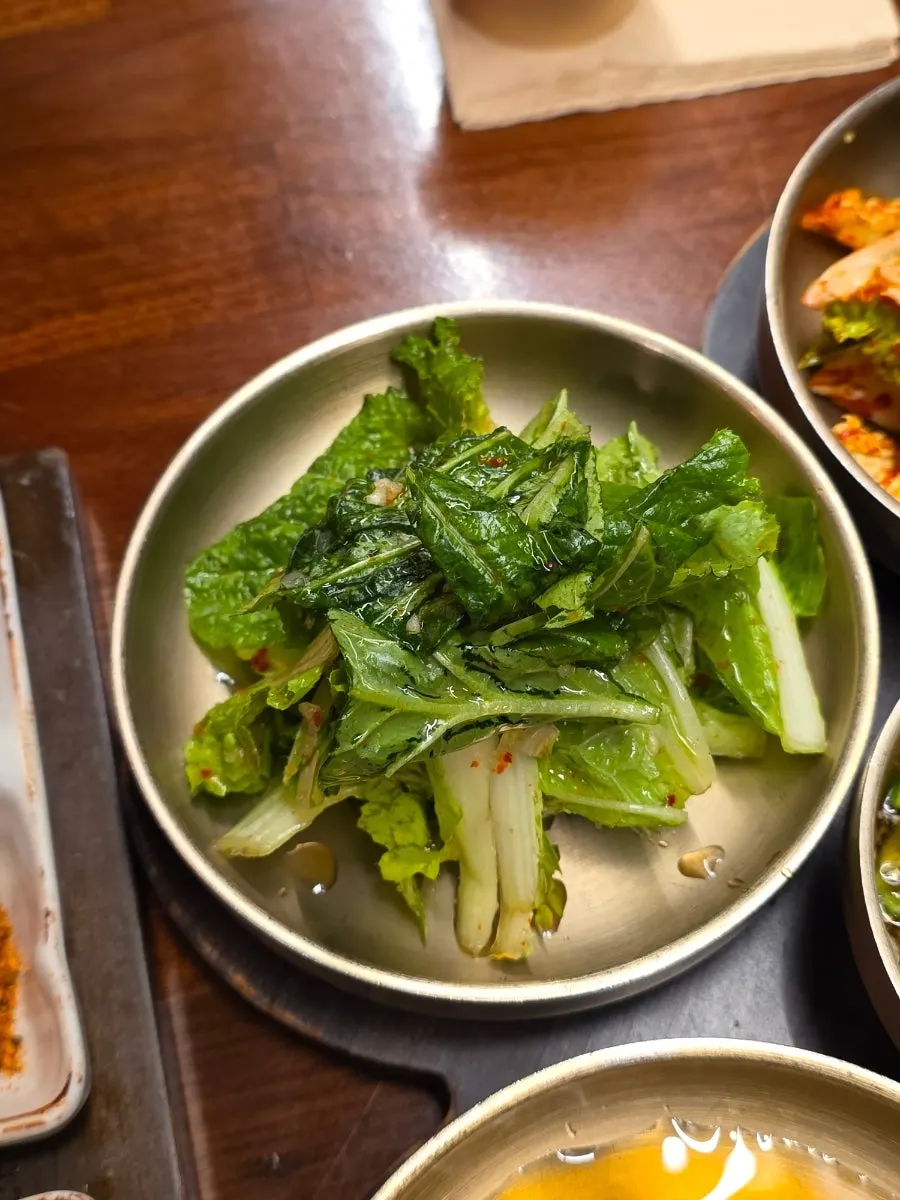Crisp fresh kimchi side dish