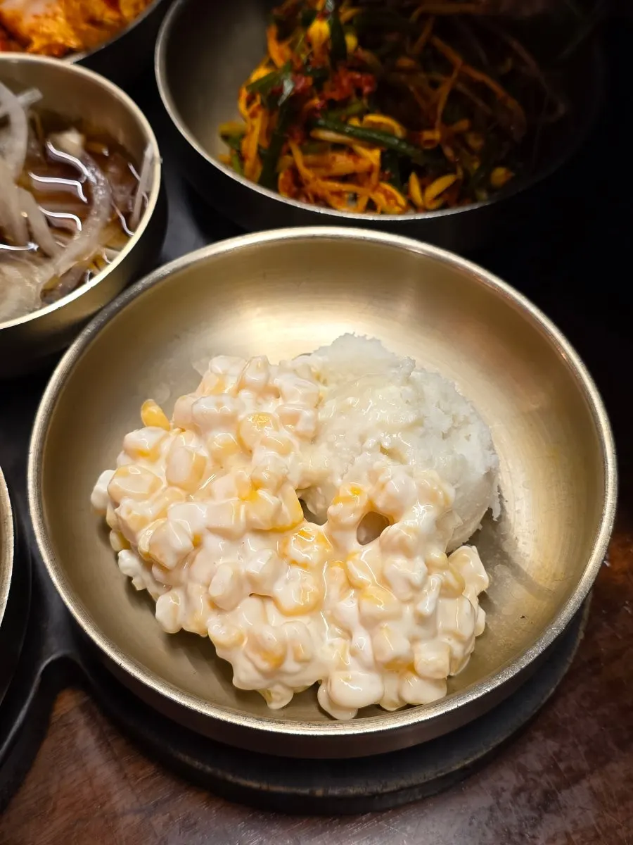 Scallion salad to pair with the meat