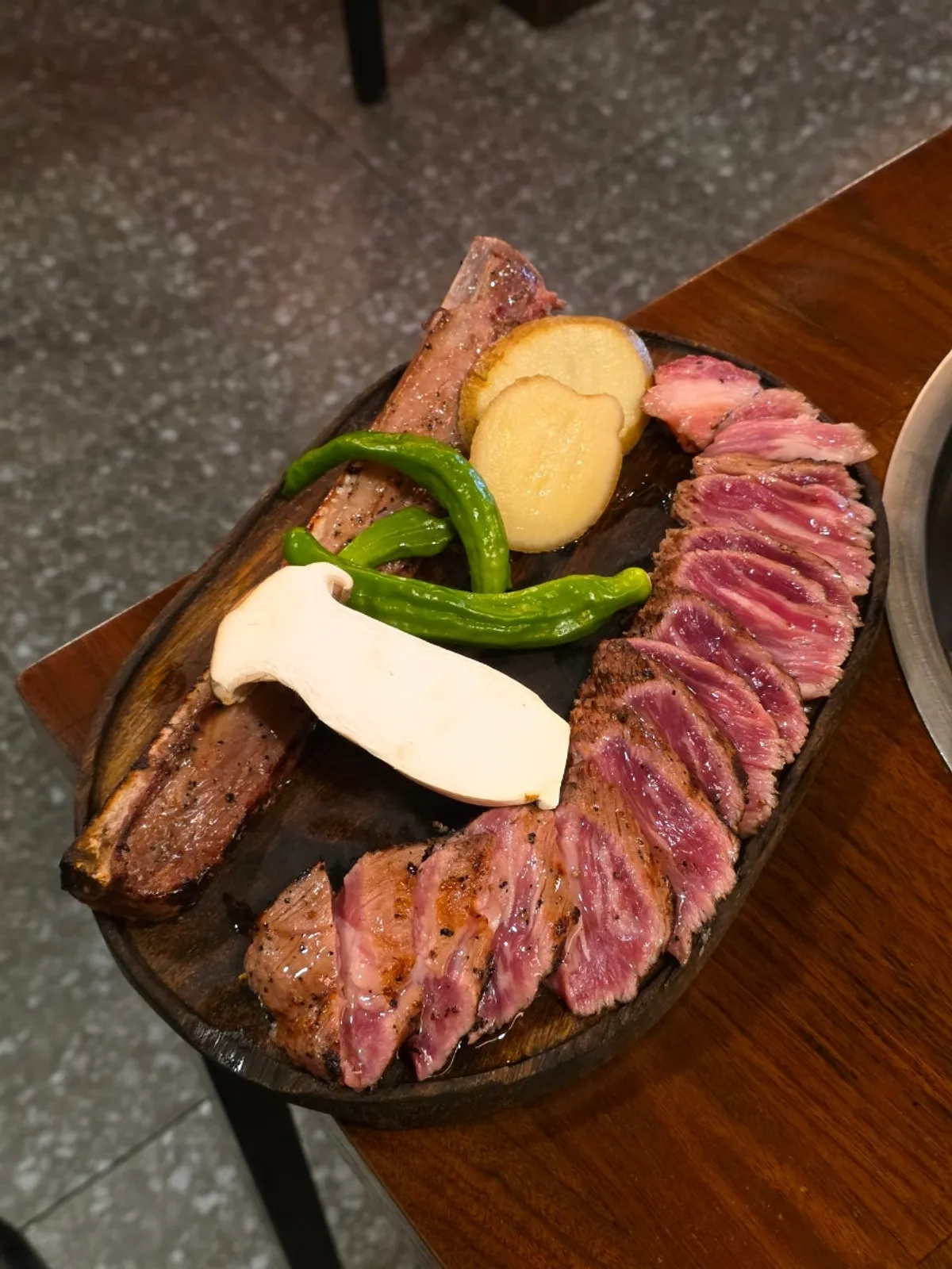 Full table setup with woodae galbi at Udontan Dasan Main Branch
