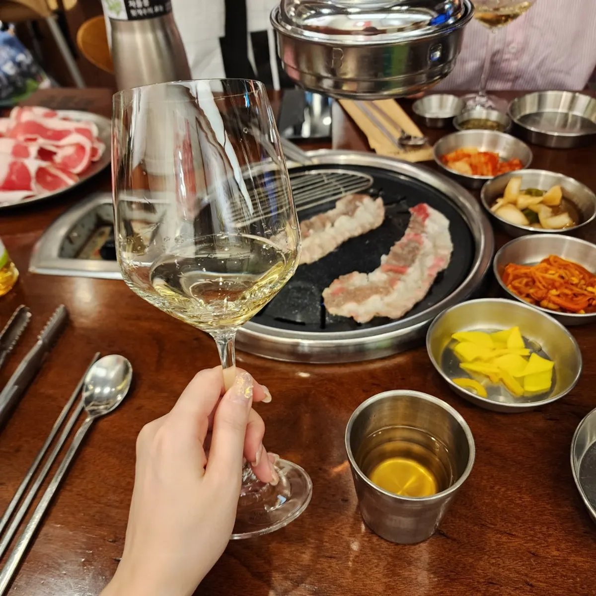 Dinner at a moms’ night out with friends