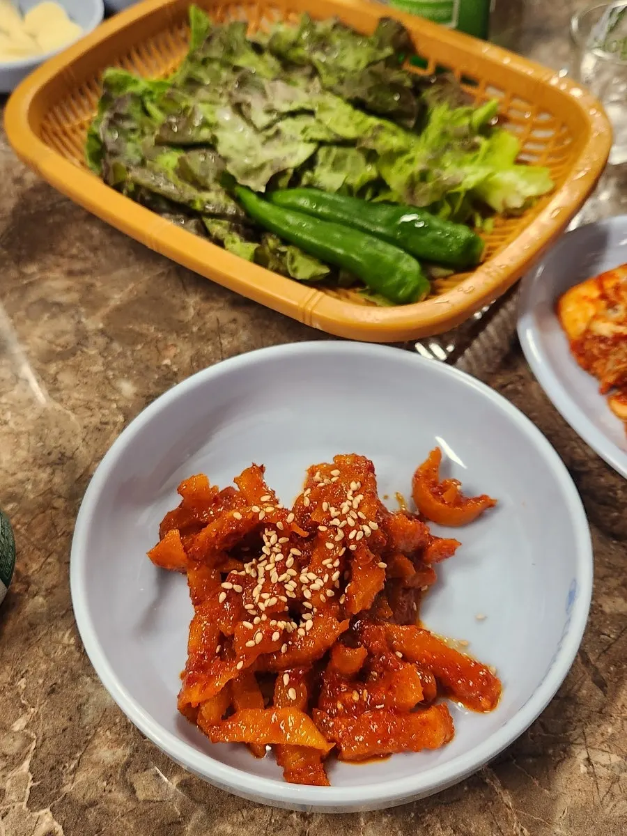Spicy kimchi made fresh daily