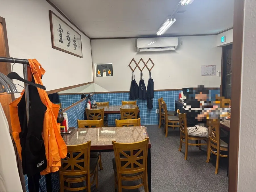 다선칼국수 내부 좌석 공간