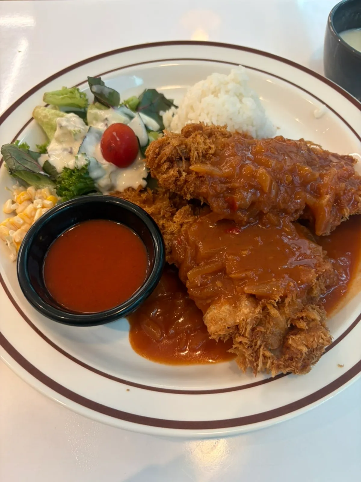 Chicken cutlet and cheese cutlet set at Tteudon Magok Branch