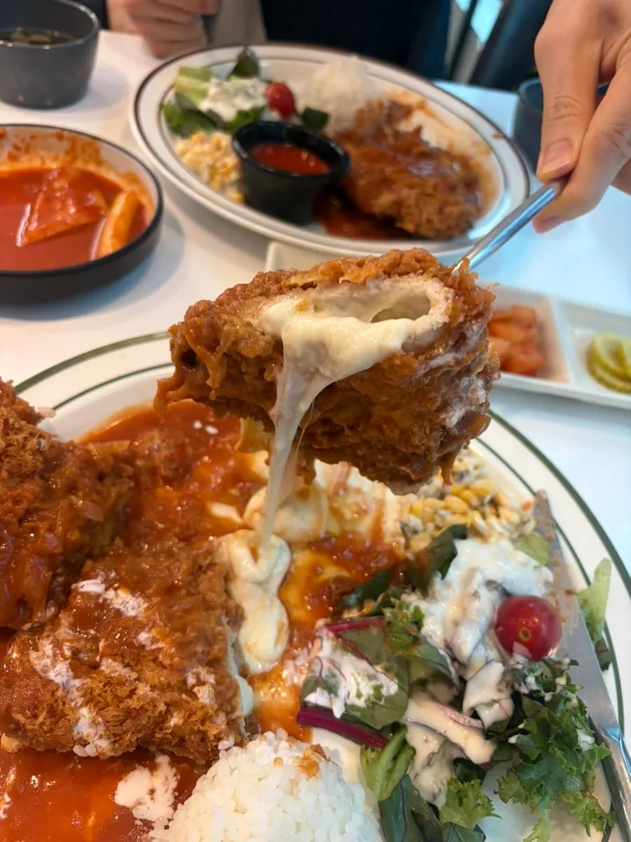 Cutlet plate served with rice