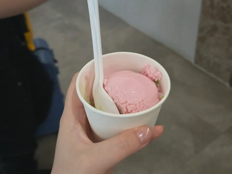 Ice cream served for dessert