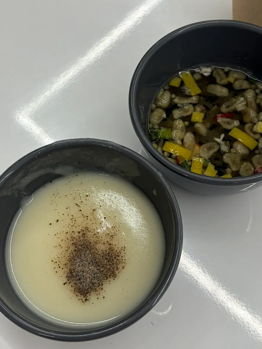 Soup scooped from the self-bar