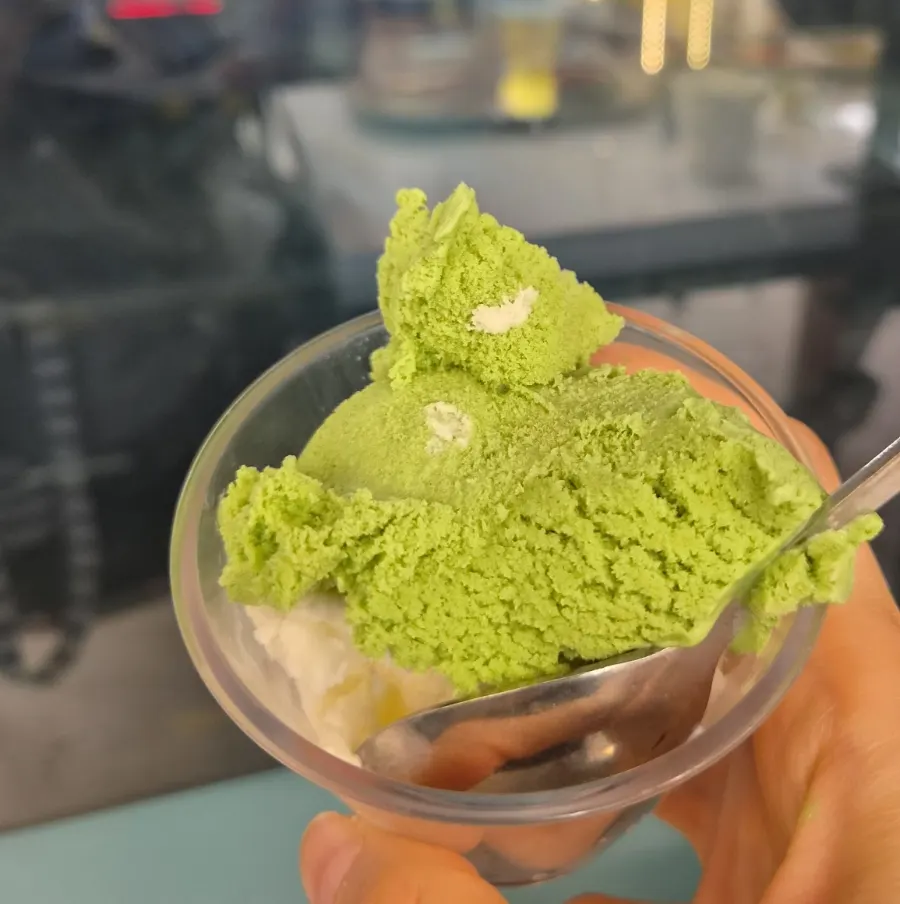 Ice cream taken from the self bar