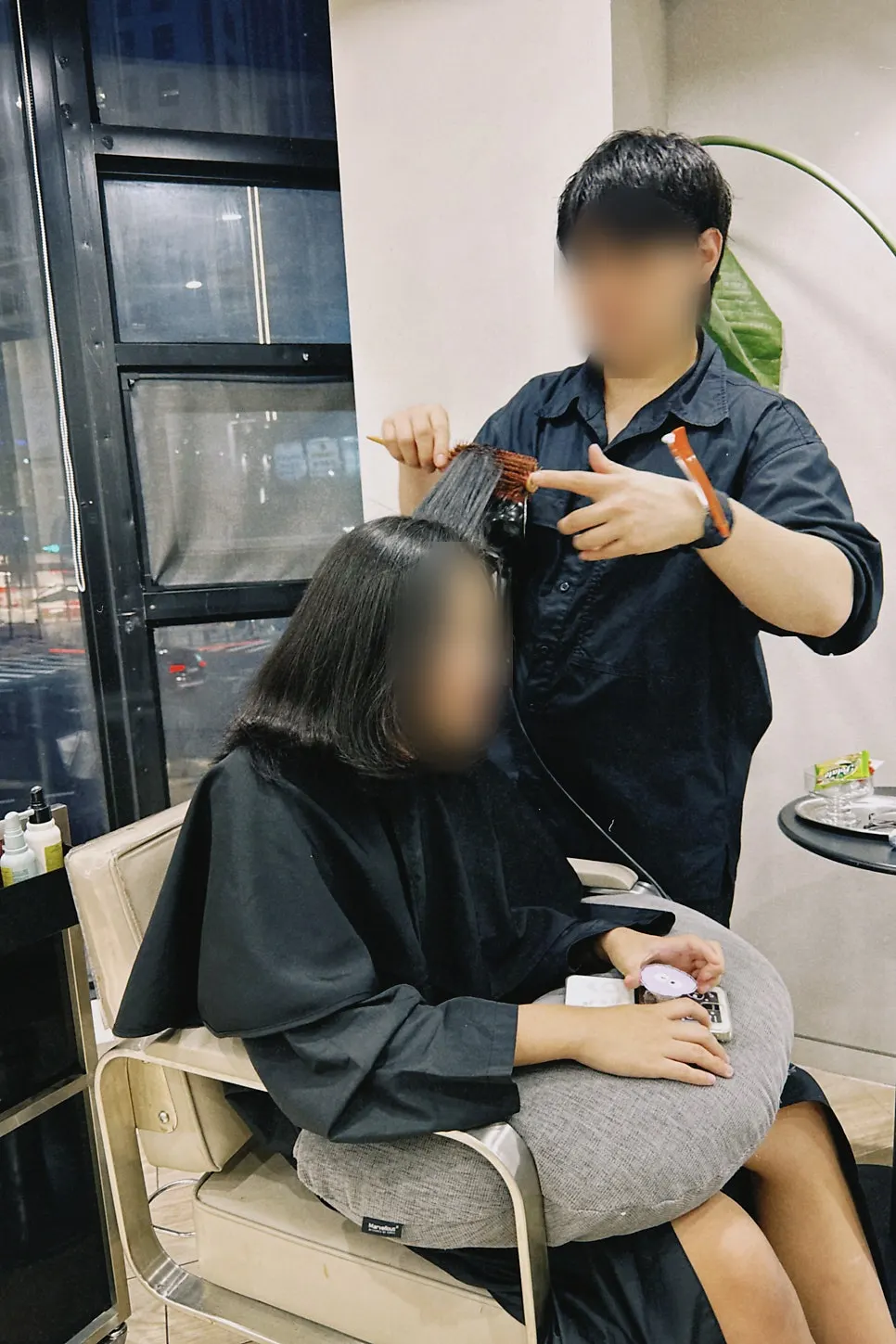 볼륨매직 후 정돈된 머리 비교 사진