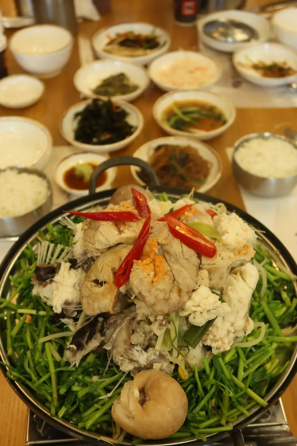 Japchae served as a side dish