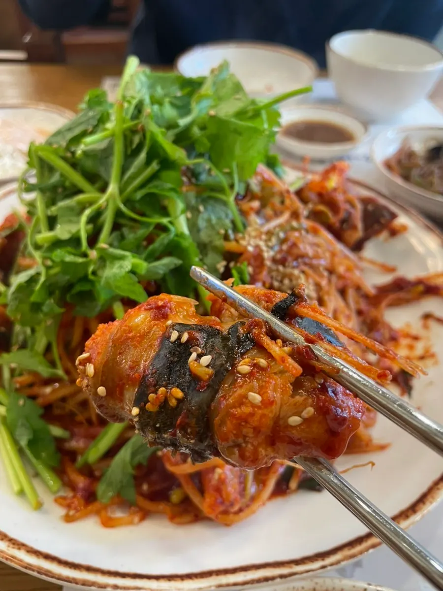Close-up of the mild-spiced agujjim seasoning