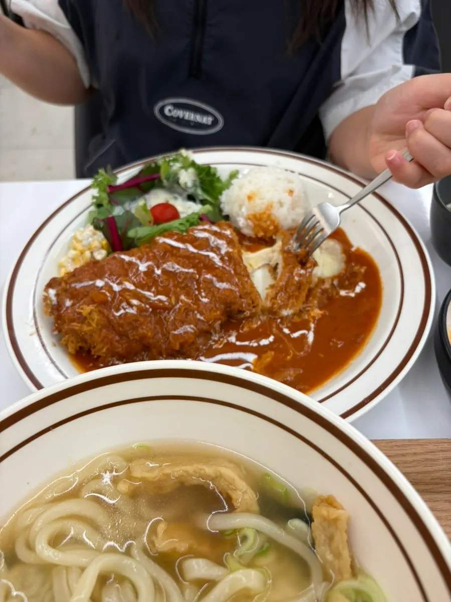 A piece of pork cutlet soaked in sauce