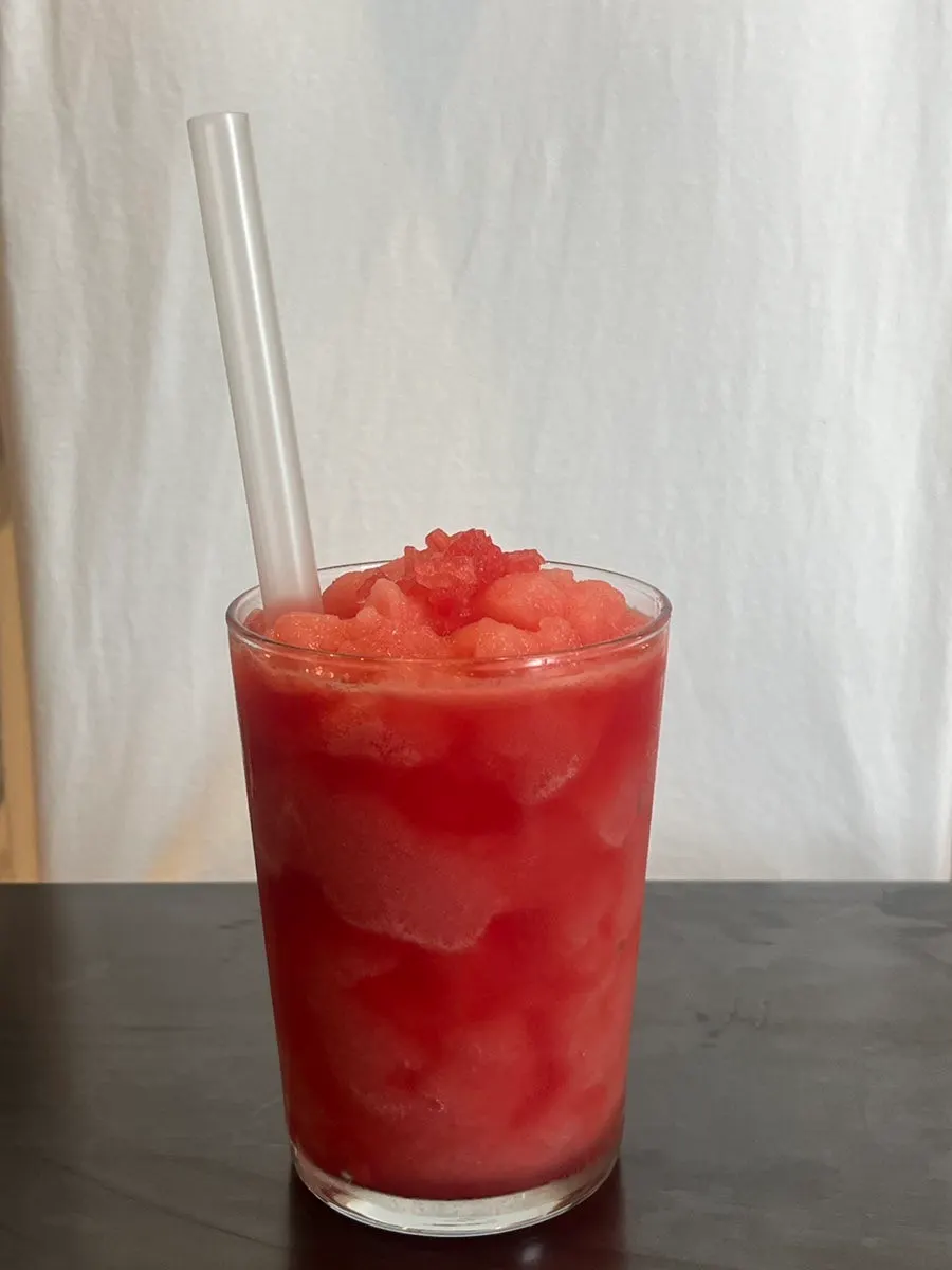Fine-ice watermelon juice ttaengmoban at Degree Gojan Branch