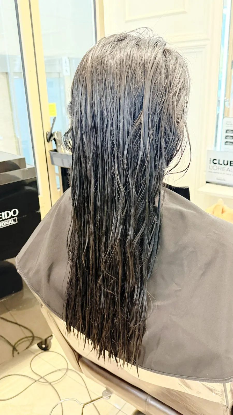 Final treatment handling hair gently