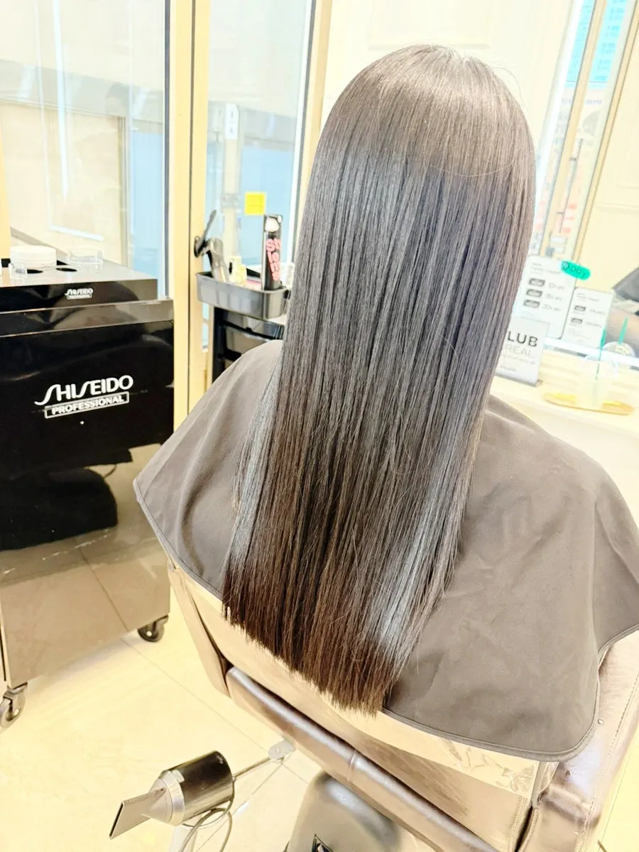 Hair softened after the clinic treatment