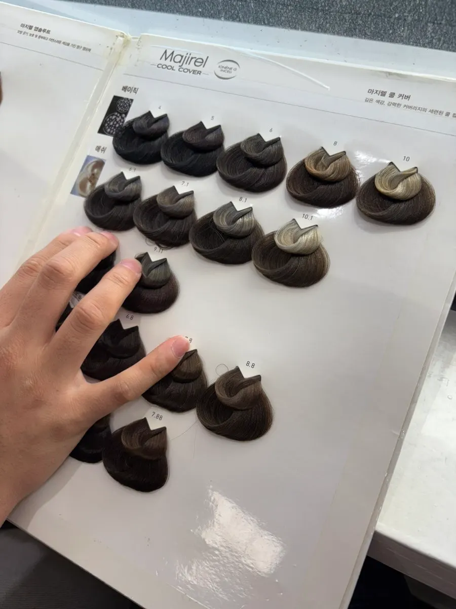 Color consultation using the L'Oréal dye color chart