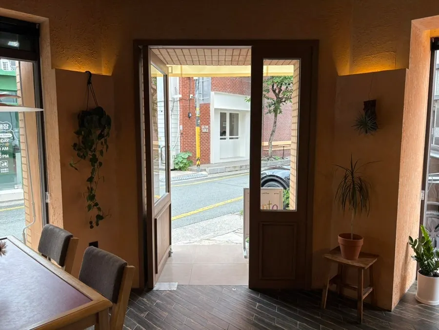 Dento's space decorated with plants and fresh flowers