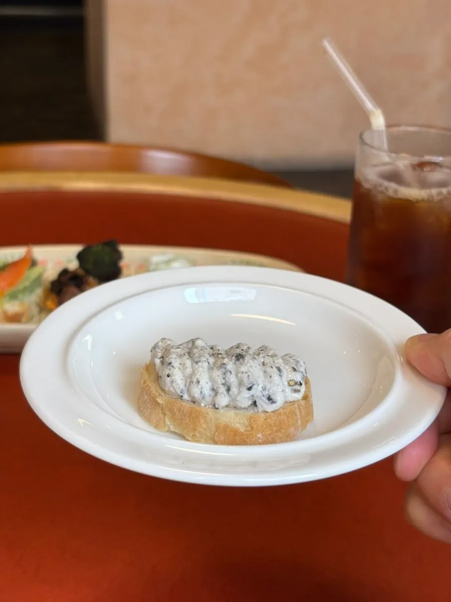Truffle ricotta sandwich with drip coffee