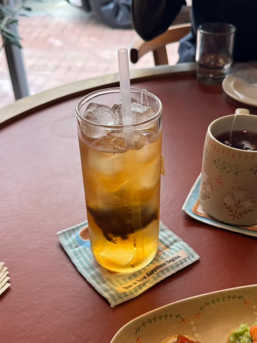 Peach Oolong Tea served cold