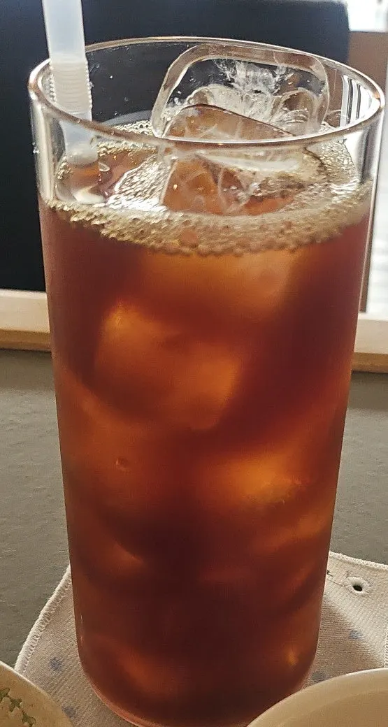 A glass of Dento's drip iced Americano