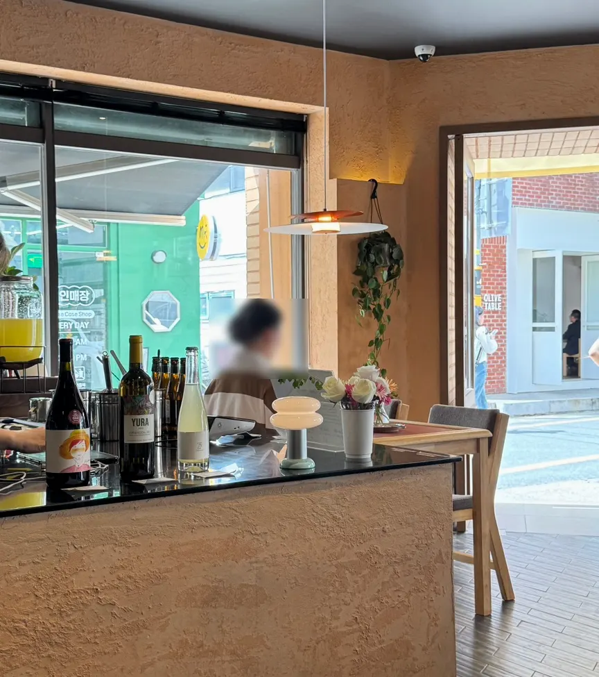 Dento's interior with colorful furniture and vintage decor