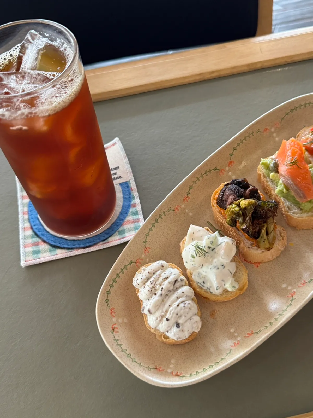 Five colorful varieties of bite-size open sandwiches
