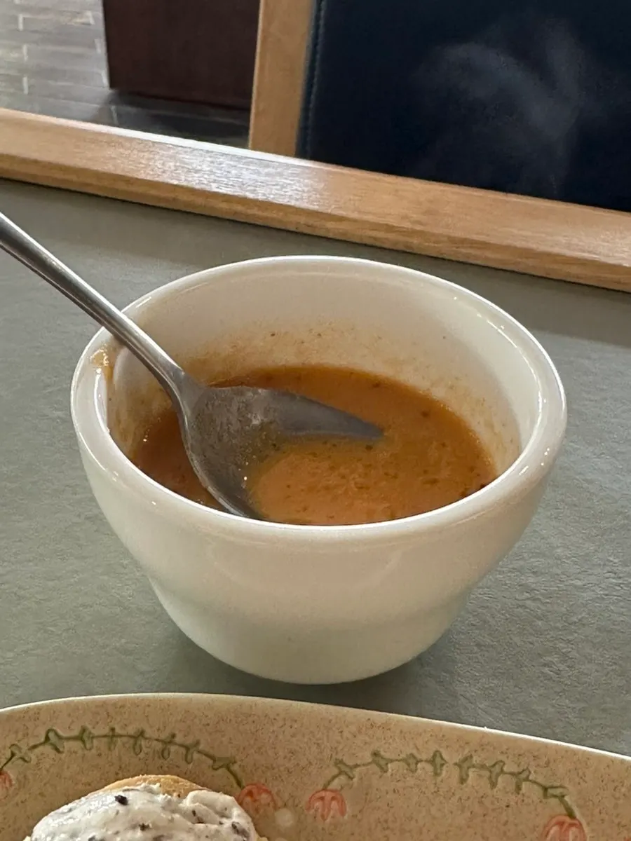A bowl of Dento's tomato soup