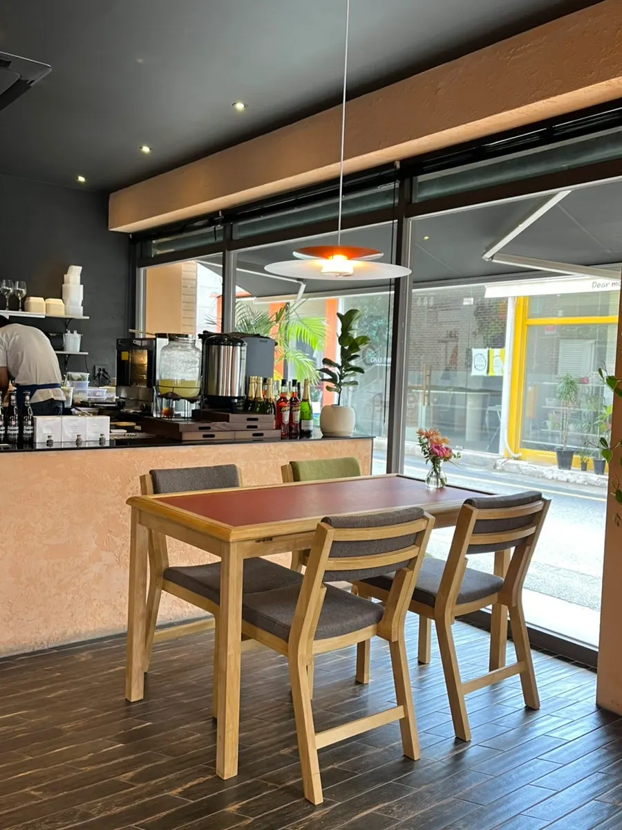 Vertical view of Dento's café interior