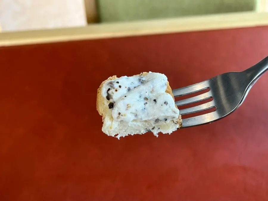 Truffle ricotta open sandwich