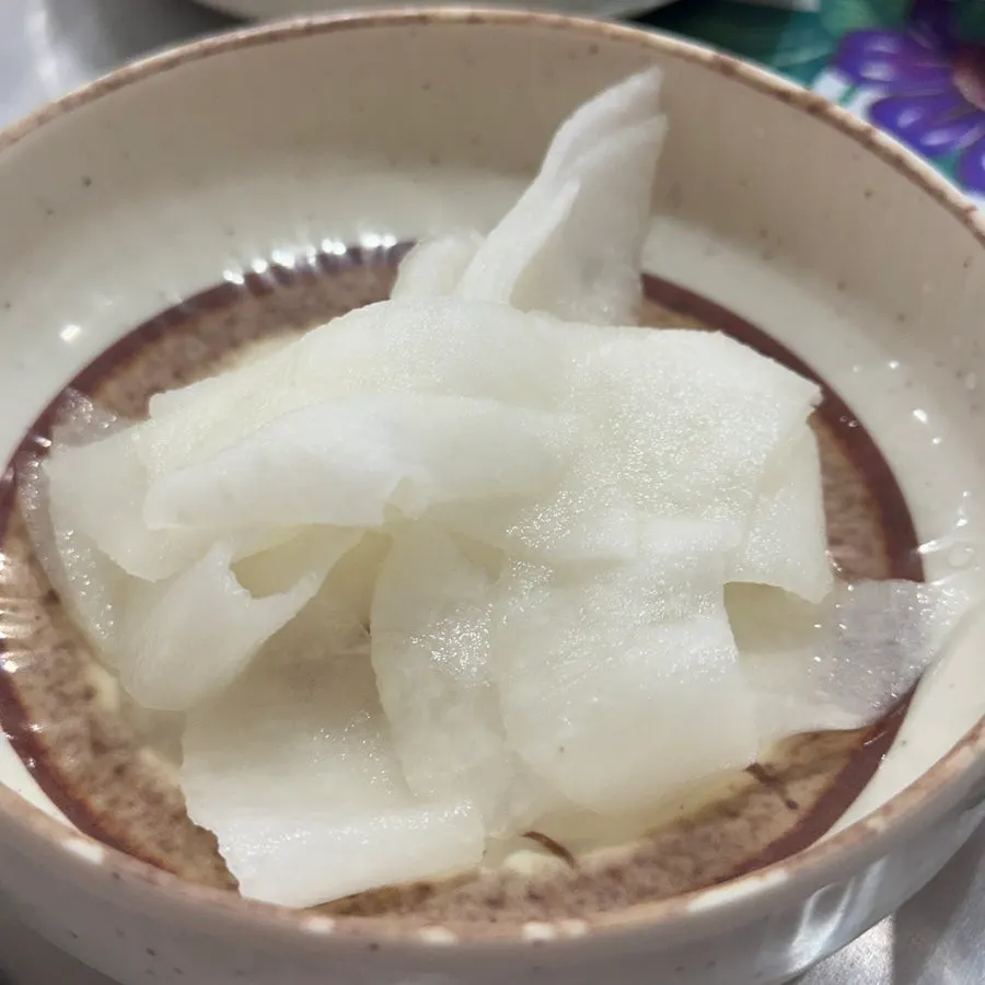 Pickled radish side dish for resetting your palate